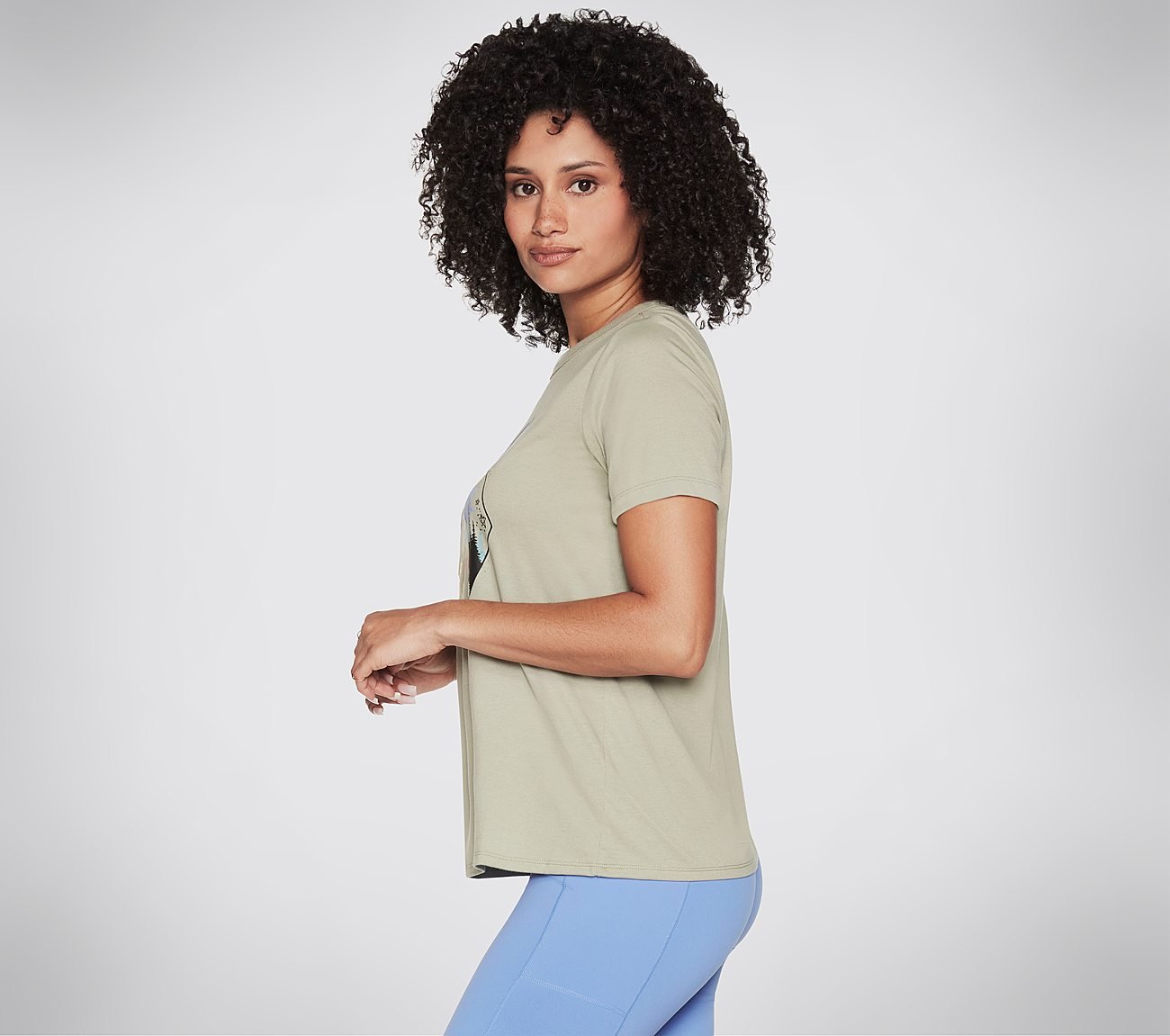 MOUNTAINSCAPE T-SHIRT, GREEN/WHITE Apparels Bottom View