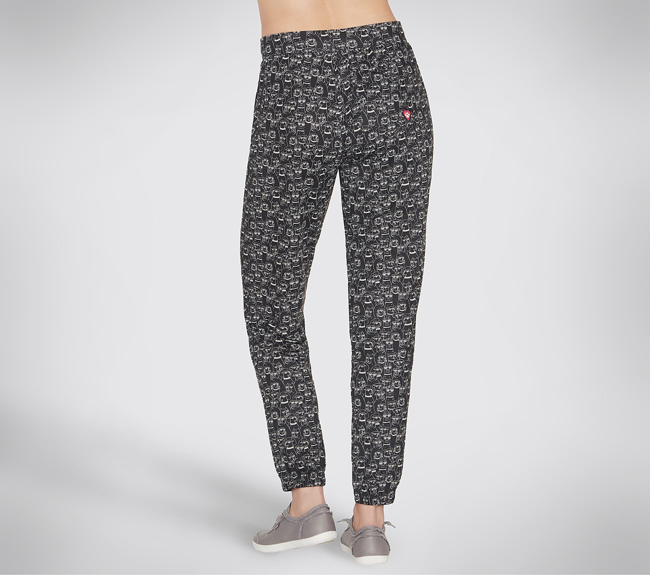 HEART EYES PEACHY PAWS JOGGER, BBBBLACK Apparel Top View
