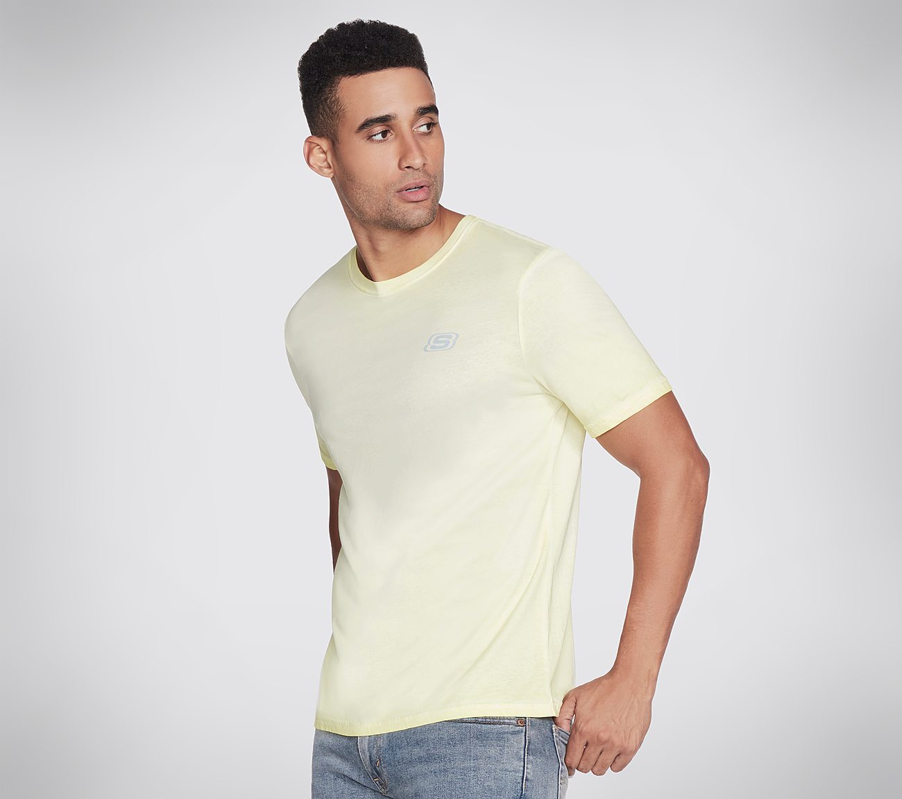 TRIPLE S WASH TEE, LIME Apparel Bottom View