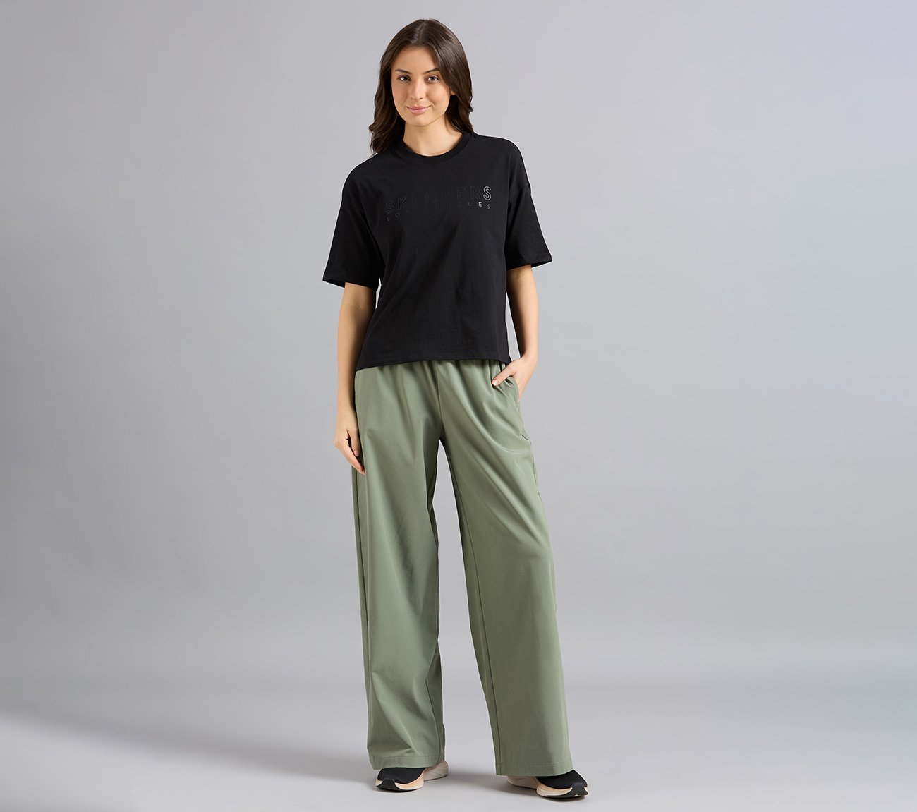 GEL PRINT OVERSIZED TEE, BLACK Apparel Right View