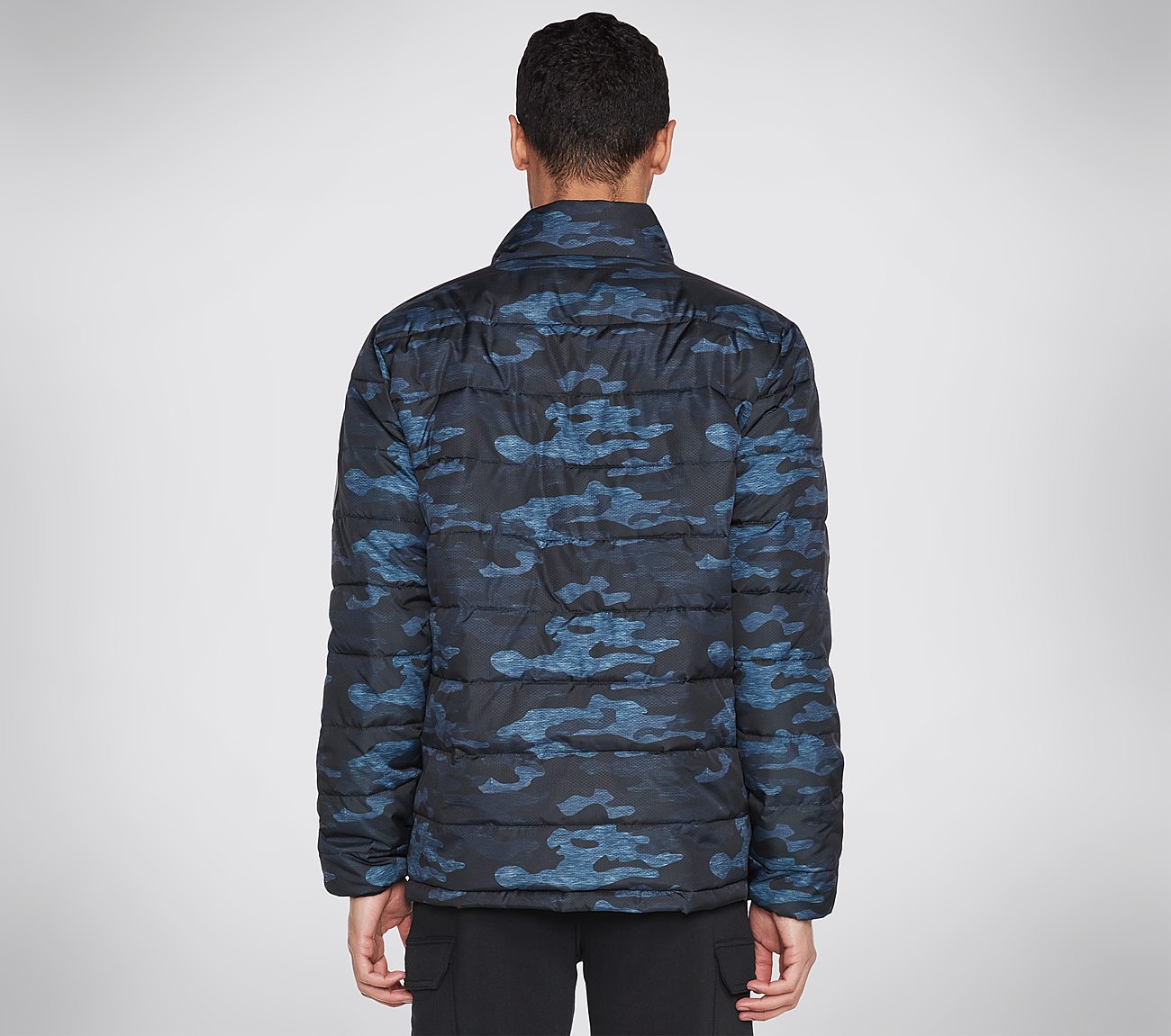 SKECHERS GOWALK TRAIL JACKET, NAVY/MULTI Apparels Top View