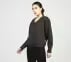 SKECH-SWEATS SHIMMER  V-NECK, BBBBLACK Apparels Top View