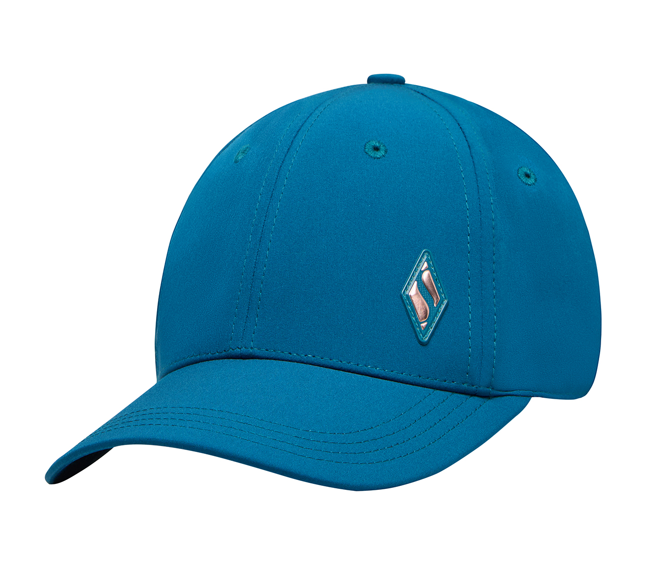 Skech-Shine Diamond Patch Hat, STONE/TEAL Accessories Top View
