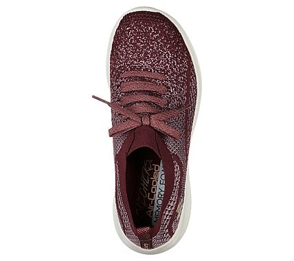 ULTRA FLEX - SILVER SURFING, BBURGUNDY Footwear Top View