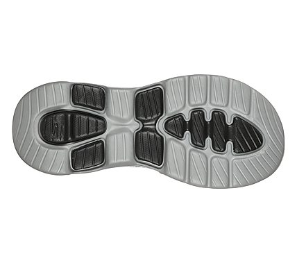 GO WALK 5 - SURFS OUT, BLACK/GREY Footwear Bottom View