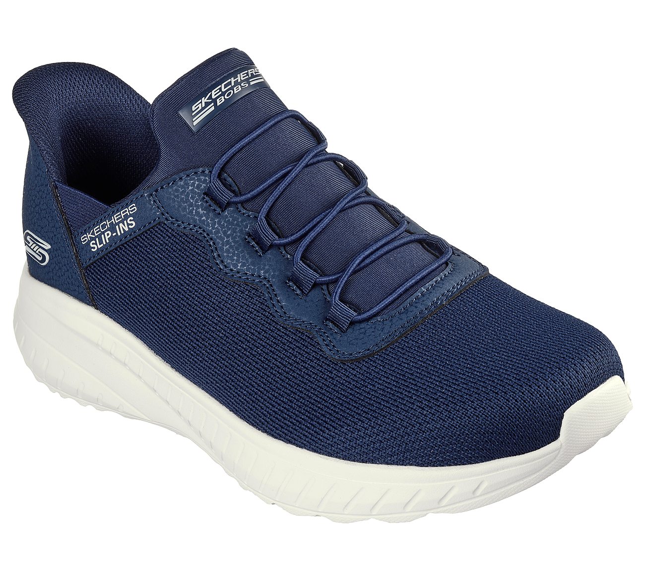 SKECHERS SLIP-INS: BOBS SPORT SQUAD CHAOS- Daily Hype, NAVY Footwear Right View