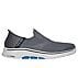 GO WALK 7 - EASY ON 2, CHARCOAL/BLUE Footwear Lateral View