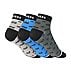 3PK MENS AOP NON TERRY ANKLE, BLACK/CHARCOAL/BLUE Accessories Top View