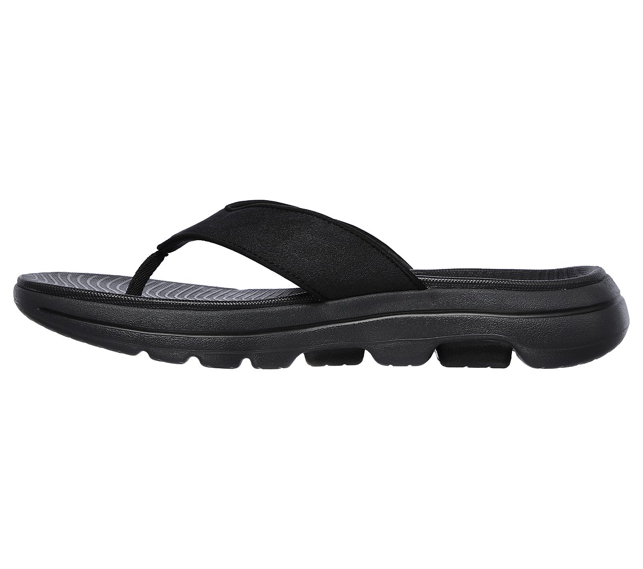Skechers Black/Grey Go Walk 5 Varson Mens Slippers - Style ID: 229005 ...