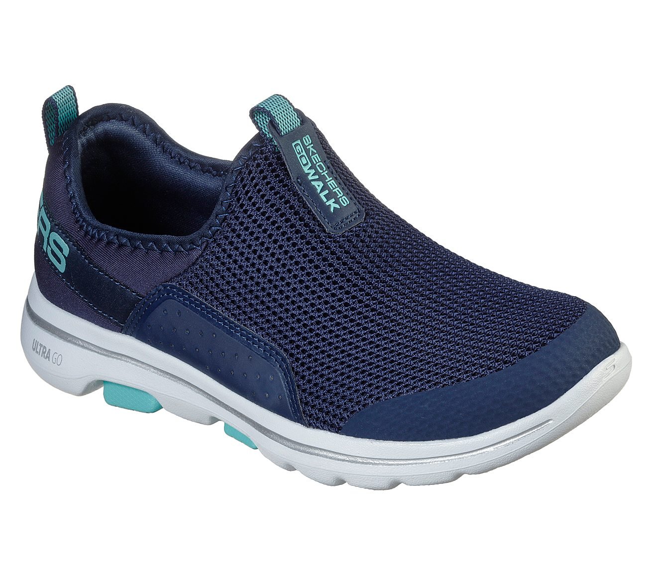 GO WALK 5 - SOVEREIGN, NAVY/AQUA Footwear Right View