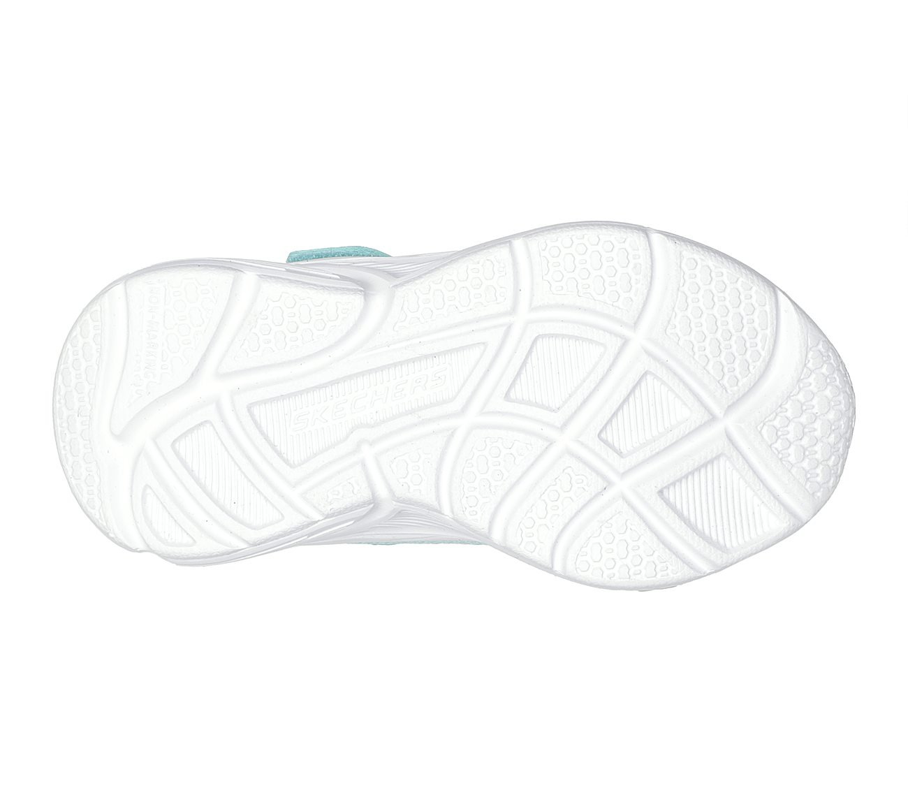 WAVY LITES - BLISSFULLY FREE, AQUA Footwear Bottom View