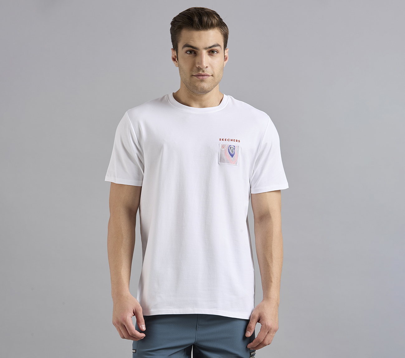 APPLIQUE PRINT T-SHIRT,  Apparel Lateral View