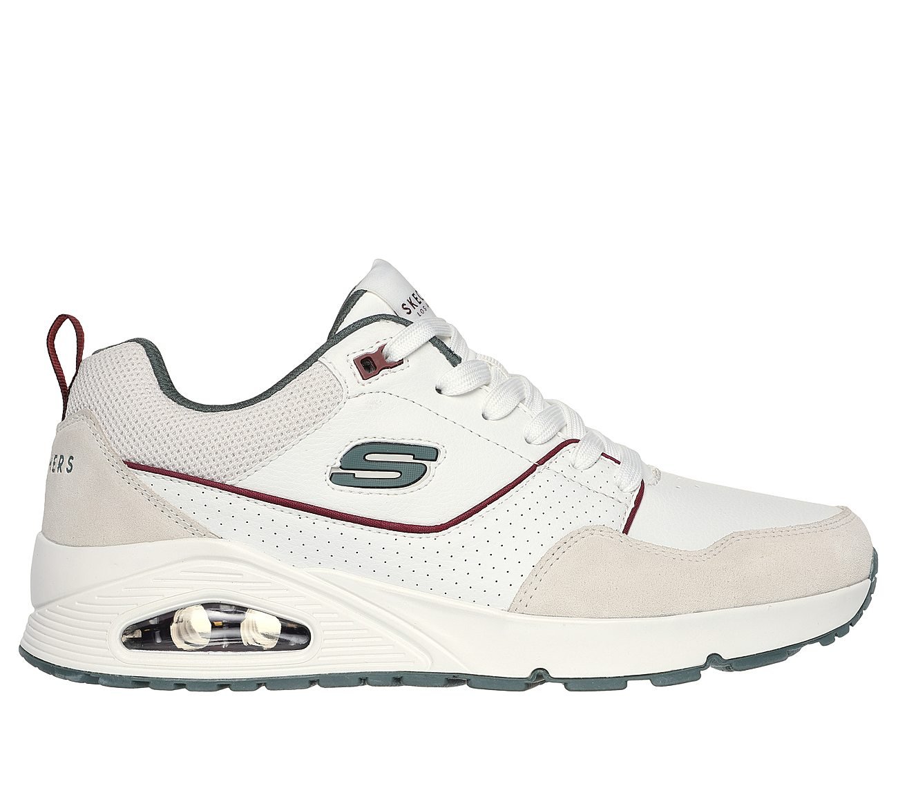 UNO - RETRO ONE, WHITE/GREEN Footwear Lateral View