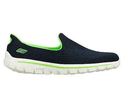 GO WALK 2 - HYPER, NAVY/GREEN Footwear Right View