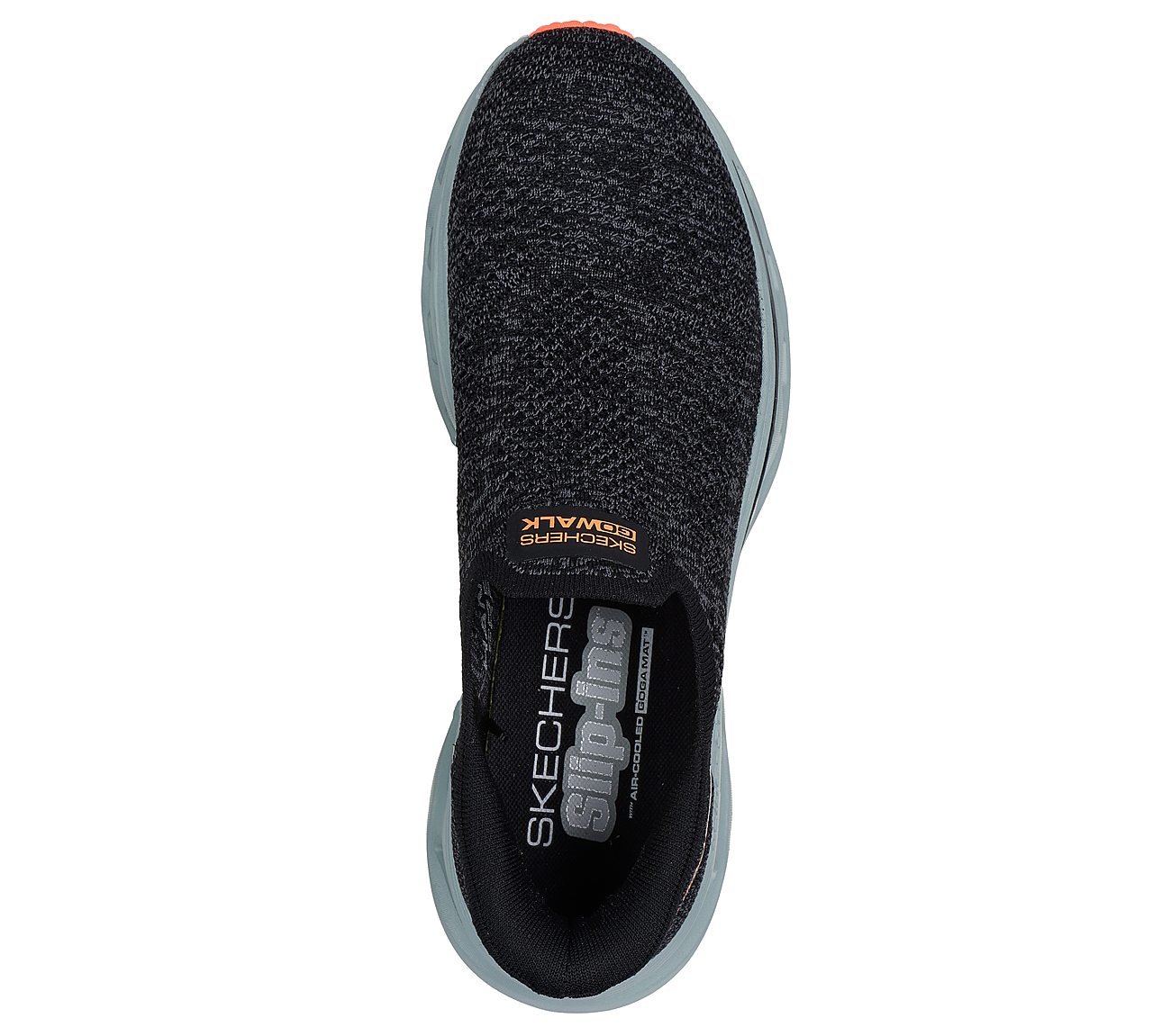 GO WALK GLIDE-STEP 2.0 - CALE, BLACK/GREY Footwear Top View