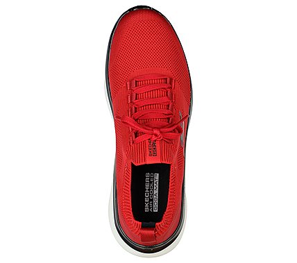 GO RUN MOTION - IONIC STRIDE, RED/BLACK Footwear Top View