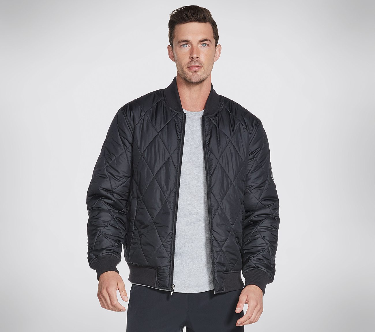 APEX QUILTED JACKET, BBBBLACK Apparel Left View