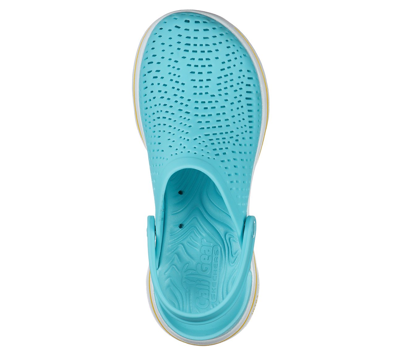 GO WALK 5 FOAMIES - ASTONISHE, BLUE Footwear Top View