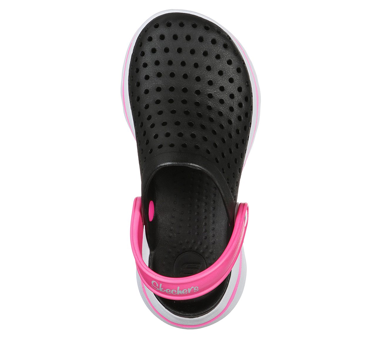 GO WALK 5 - WINNING STREAK, BLACK/HOT PINK Footwear Top View