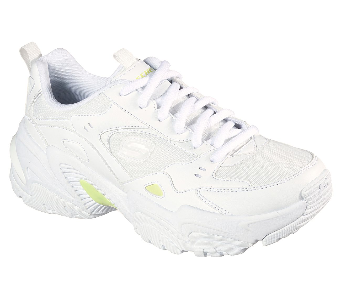 STAMINA V2-THE RISE UP, WHITE/LIME Footwear Lateral View