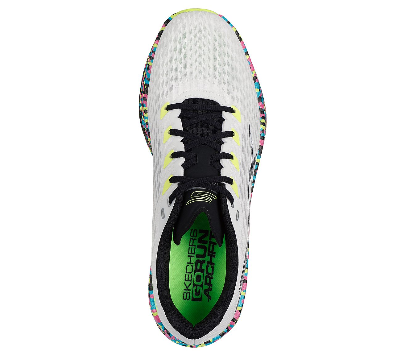 GO RUN RAZOR 5, WHITE/MULTI Footwear Top View