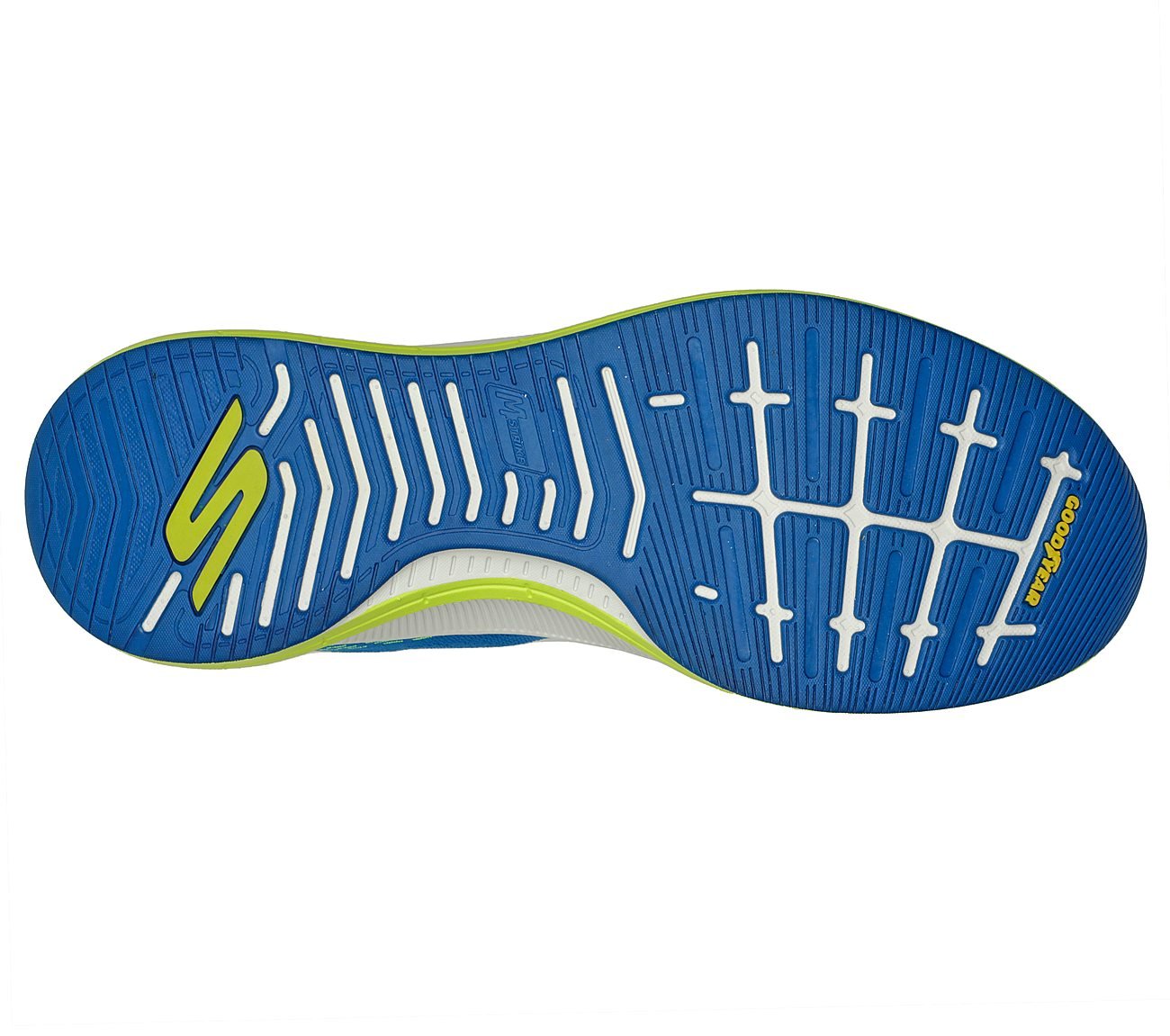 GO RUN PULSE - STRADA, BLUE/LIME Footwear Bottom View