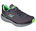 GO RUN PURE 3, CHARCOAL/LIME Footwear Right View