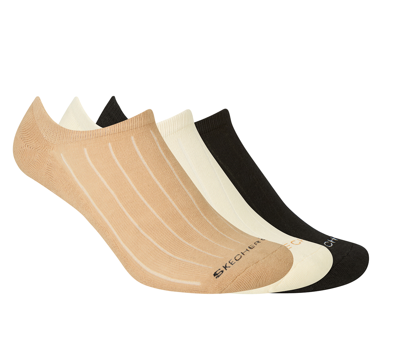 3PK MENS STRUCTURED RIB HALF TERRY LINER, TAN/BLACK