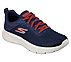 GO WALK FLEX, NAVY/CORAL Footwear Lateral View