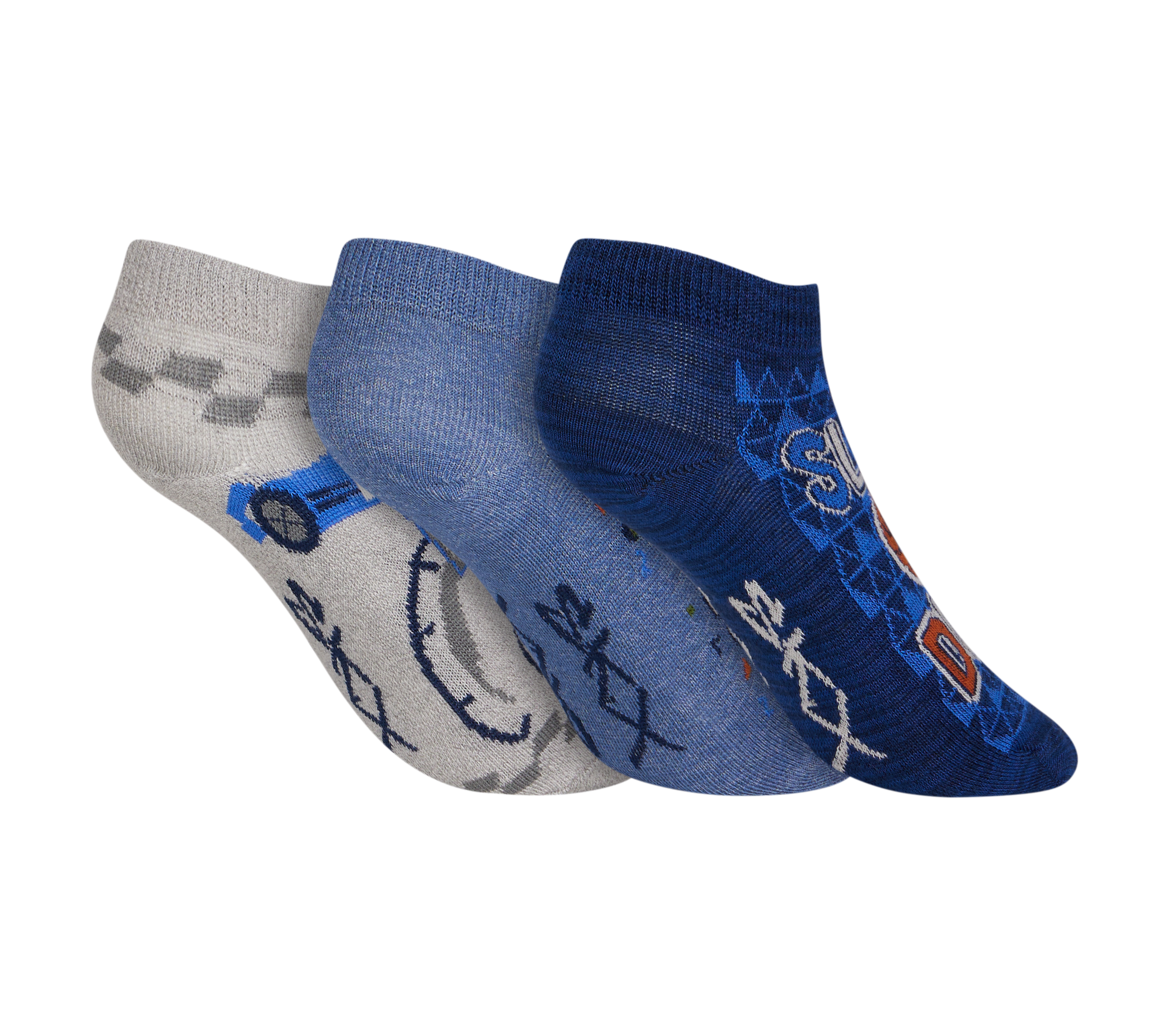 3PK BOYS NON TERRY LOW CUT,  Accessories Top View