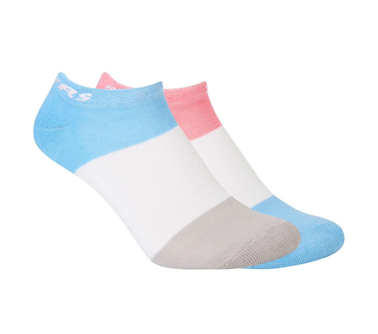 2PK WOMENS COLOR BLOCK HALF TERRY LOWCUT