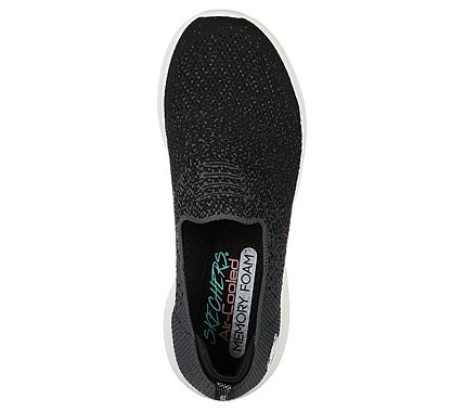 ULTRA FLEX - COZY-DAY, BLACK/CHARCOAL Footwear Top View
