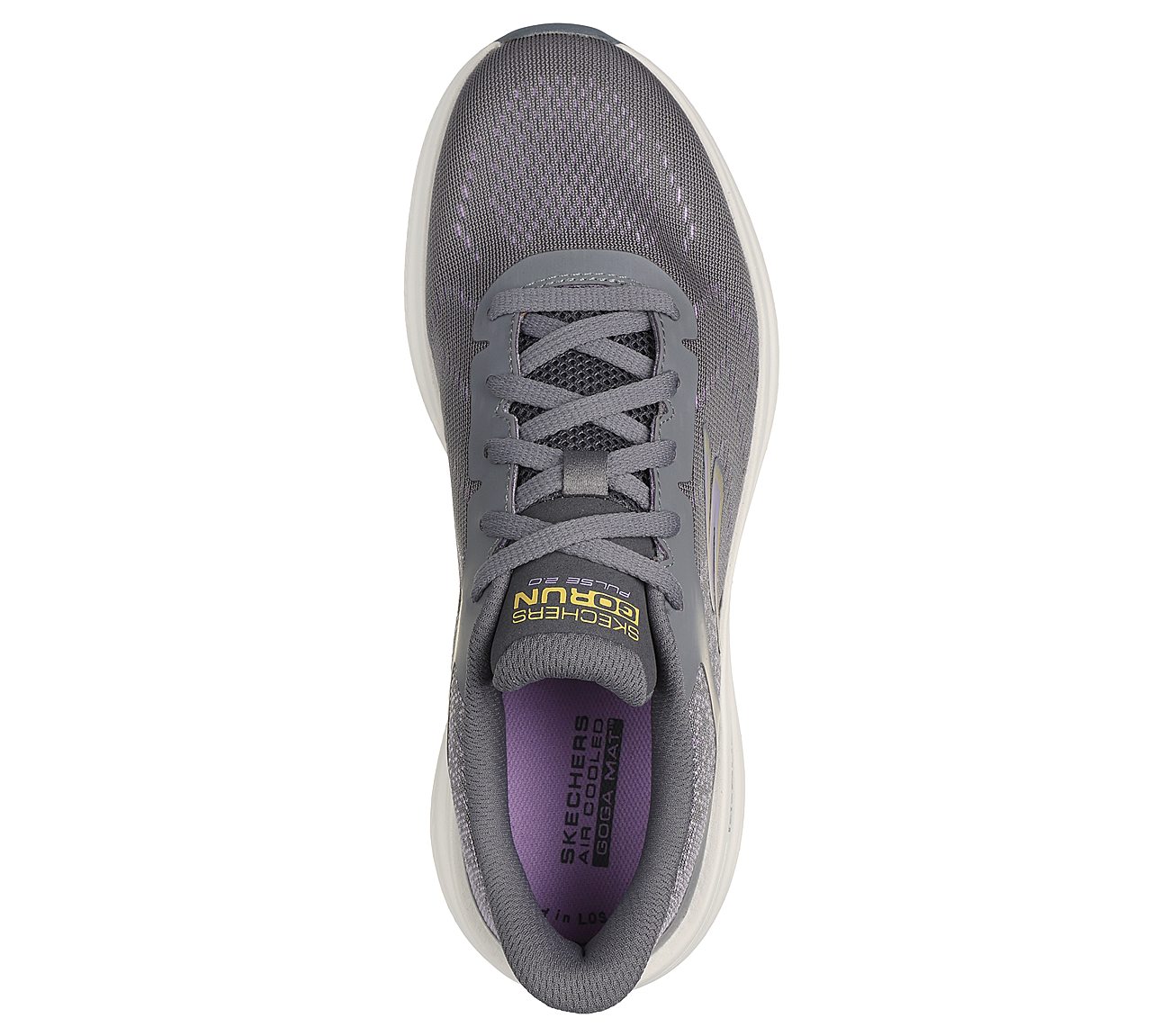 GO RUN PULSE 2.0 - BOUNDLESS, GRAY/LAVENDER Footwear Top View