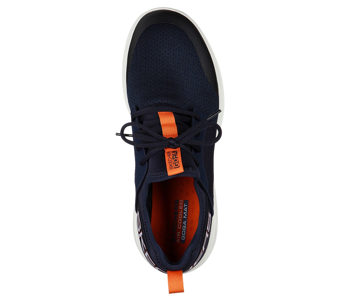 GO RUN FAST - STEADFAST, NAVY/ORANGE Footwear Top View