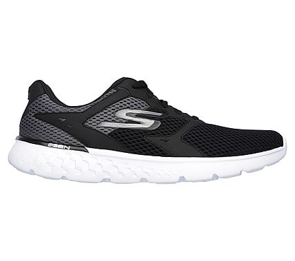GO RUN 400, BLACK/WHITE Footwear Lateral View
