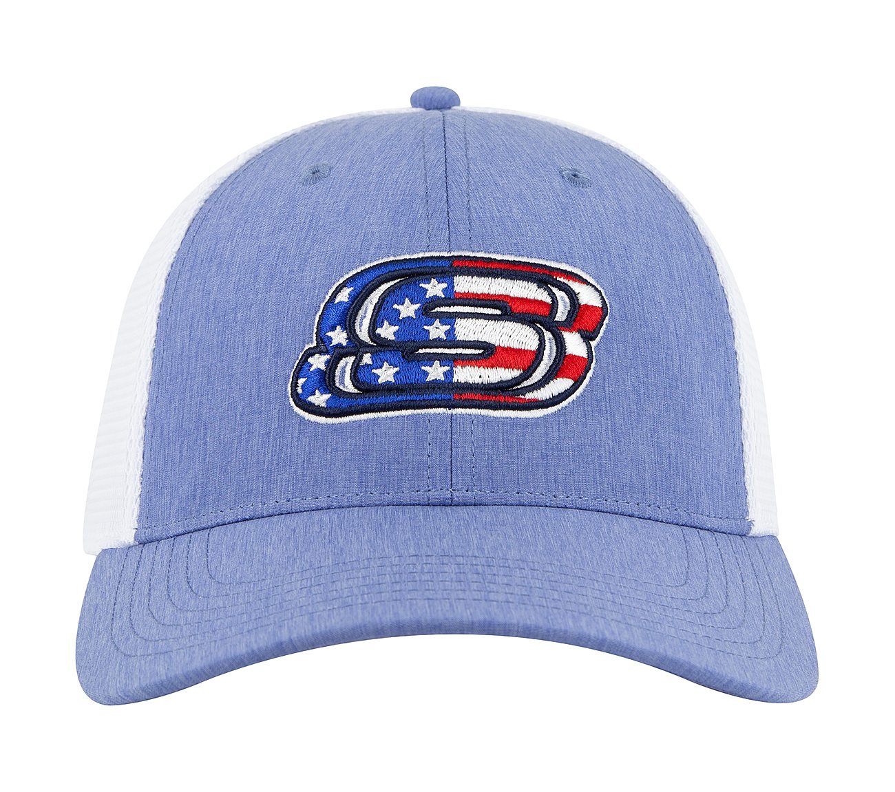 DIAMOND MESH BASEBALL HAT, NATURAL/NAVY Accessories Left View