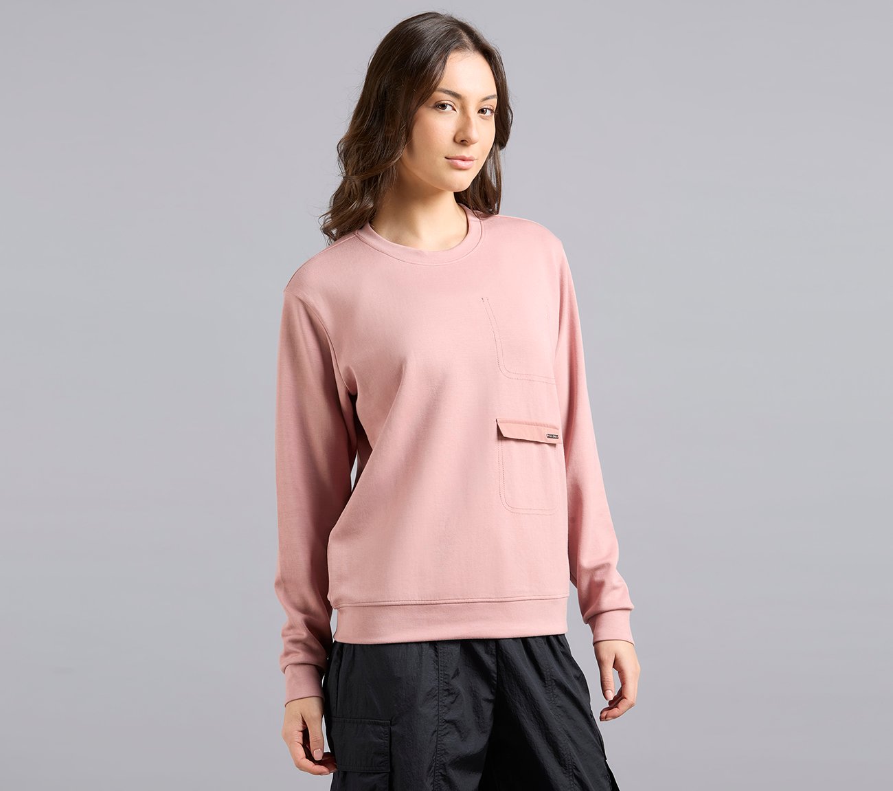 DROP SHOULDER FULL SLEEVE TEE, PURPLE/YELL Apparels Bottom View