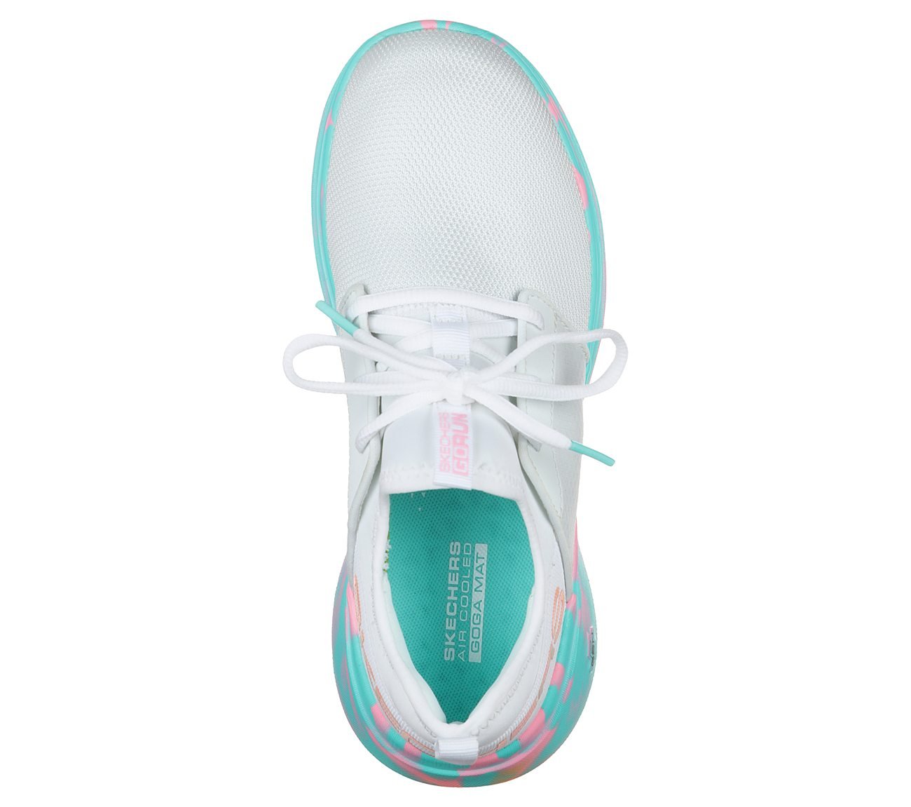 GO RUN FAST - MONTAGE, WHITE/MULTI Footwear Top View