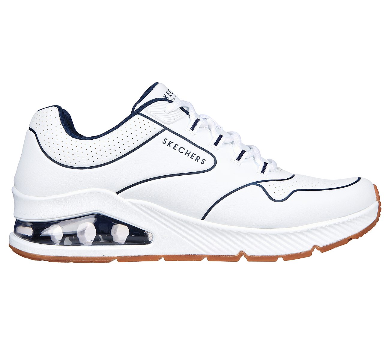 UNO 2, WHITE/NAVY Footwear Lateral View