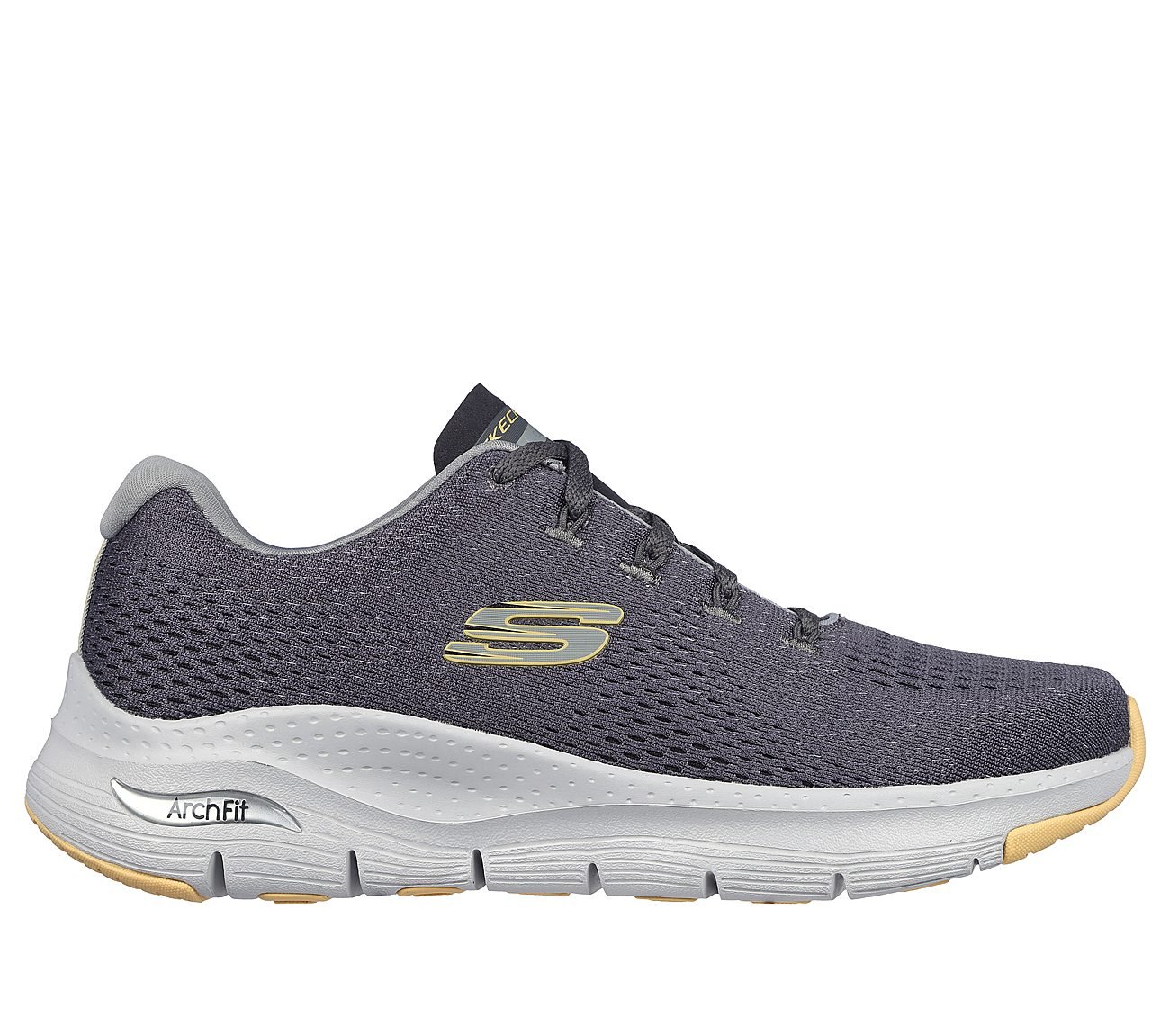 ARCH FIT, CHARCOAL/YELLOW Footwear Lateral View