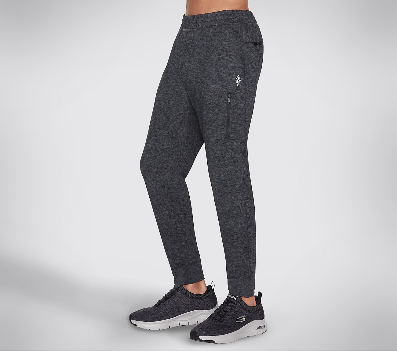 SKECH-KNITS ULTRA GO JOGGER, CCHARCOAL Apparel Bottom View