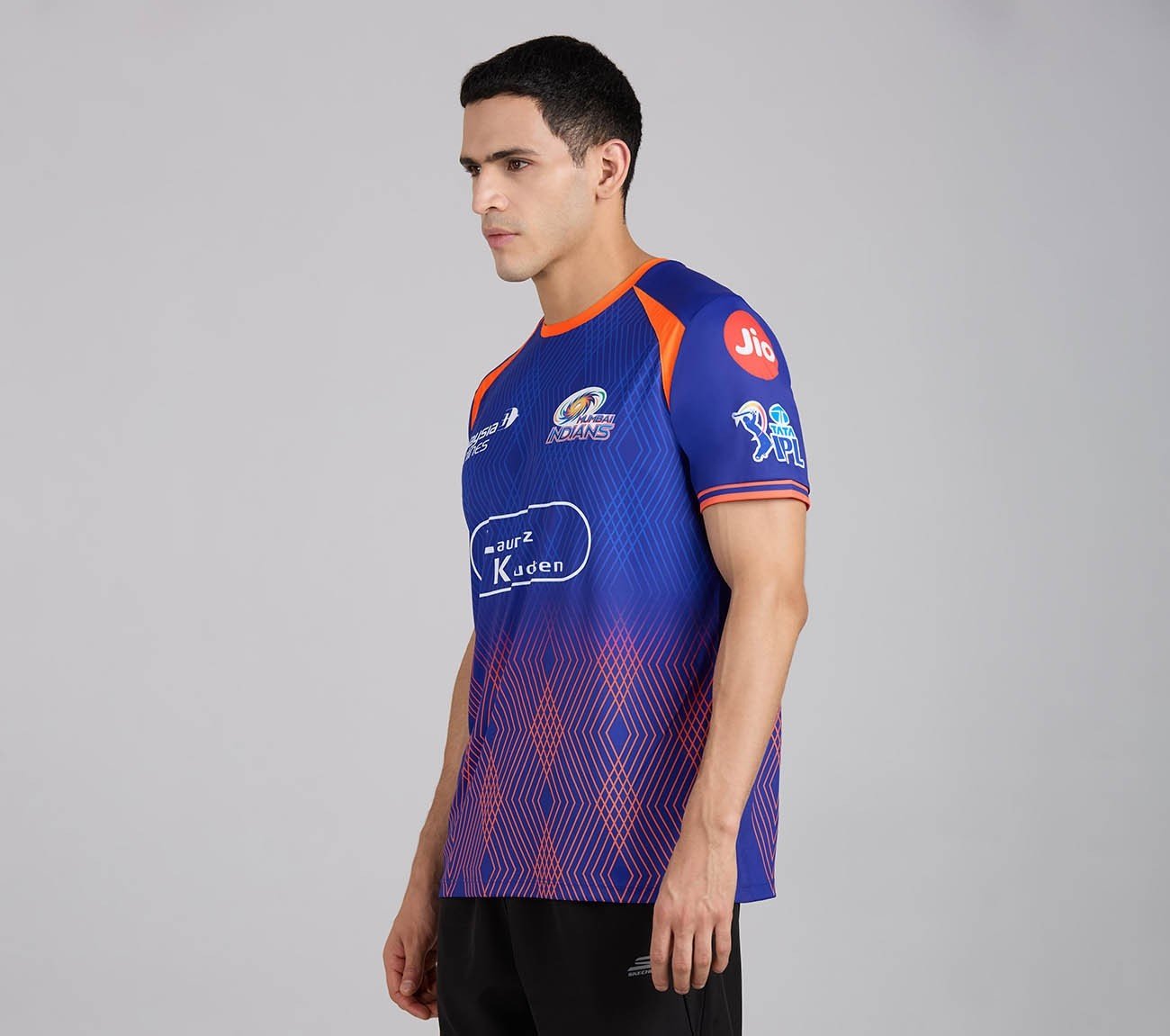 MUMBAI INDIANS IPL MEN'S TRAINING JERSEY 2026, ROYAL/NAVY/LIME