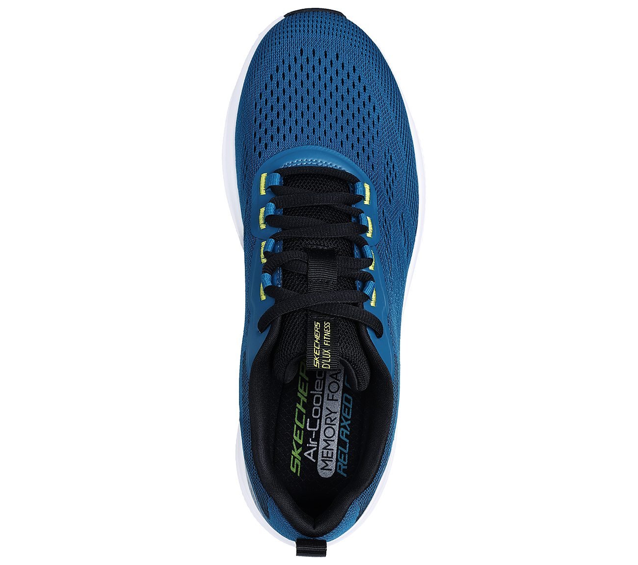 D'LUX FITNESS-NEW AFFINITY, TEAL/BLACK Footwear Top View