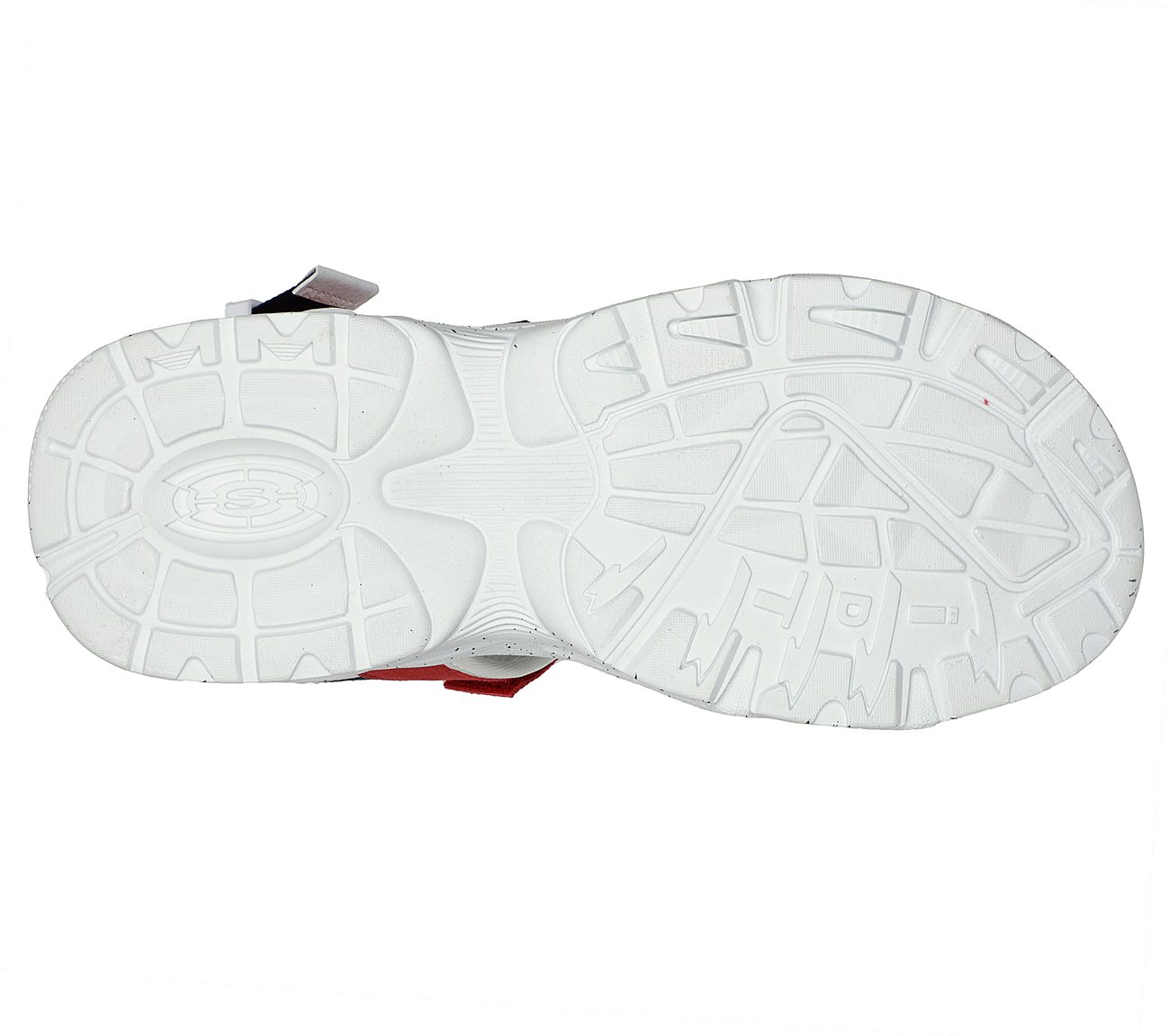 STAMINA SANDAL-STREAMER, WHITE/NAVY/RED Footwear Bottom View