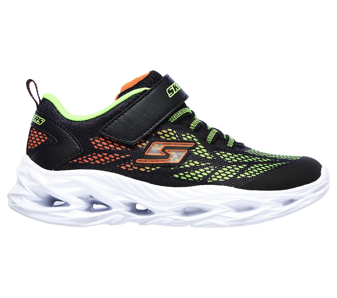 VORTEX-FLASH, BLACK/LIME Footwear Right View