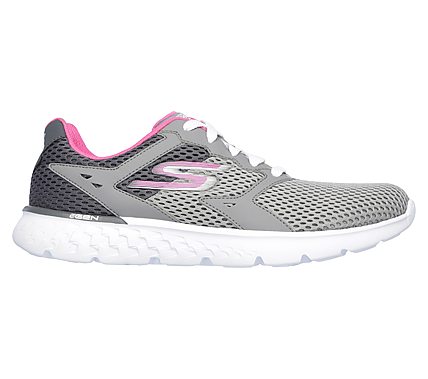 GO RUN 400, CHARCOAL/HOT PINK Footwear Right View
