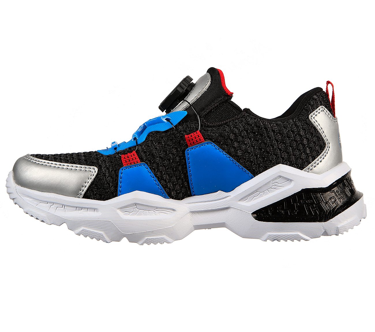 SKECH-BOTS - SKYTREK, BLACK/RED/BLUE Footwear Left View