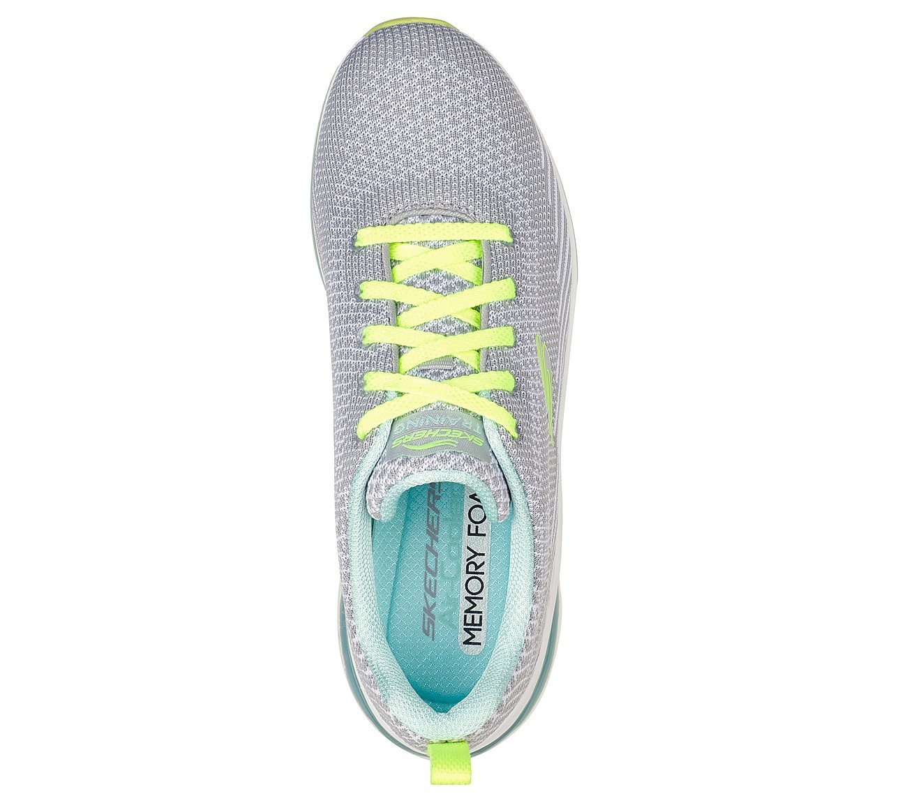 SKECH-AIR ELEMENT 2.0-AMUSE M, GREY/YELLOW/BLUE Footwear Top View