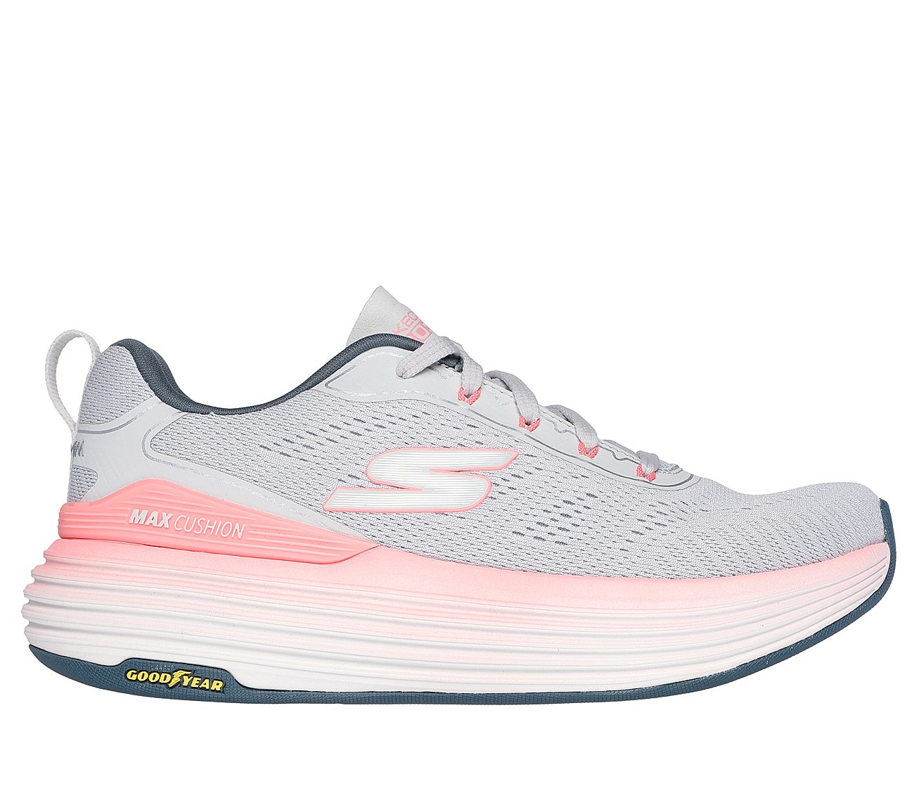 MAX CUSHIONING SUSPENSION - H, LIGHT GREY/PINK Footwear Lateral View