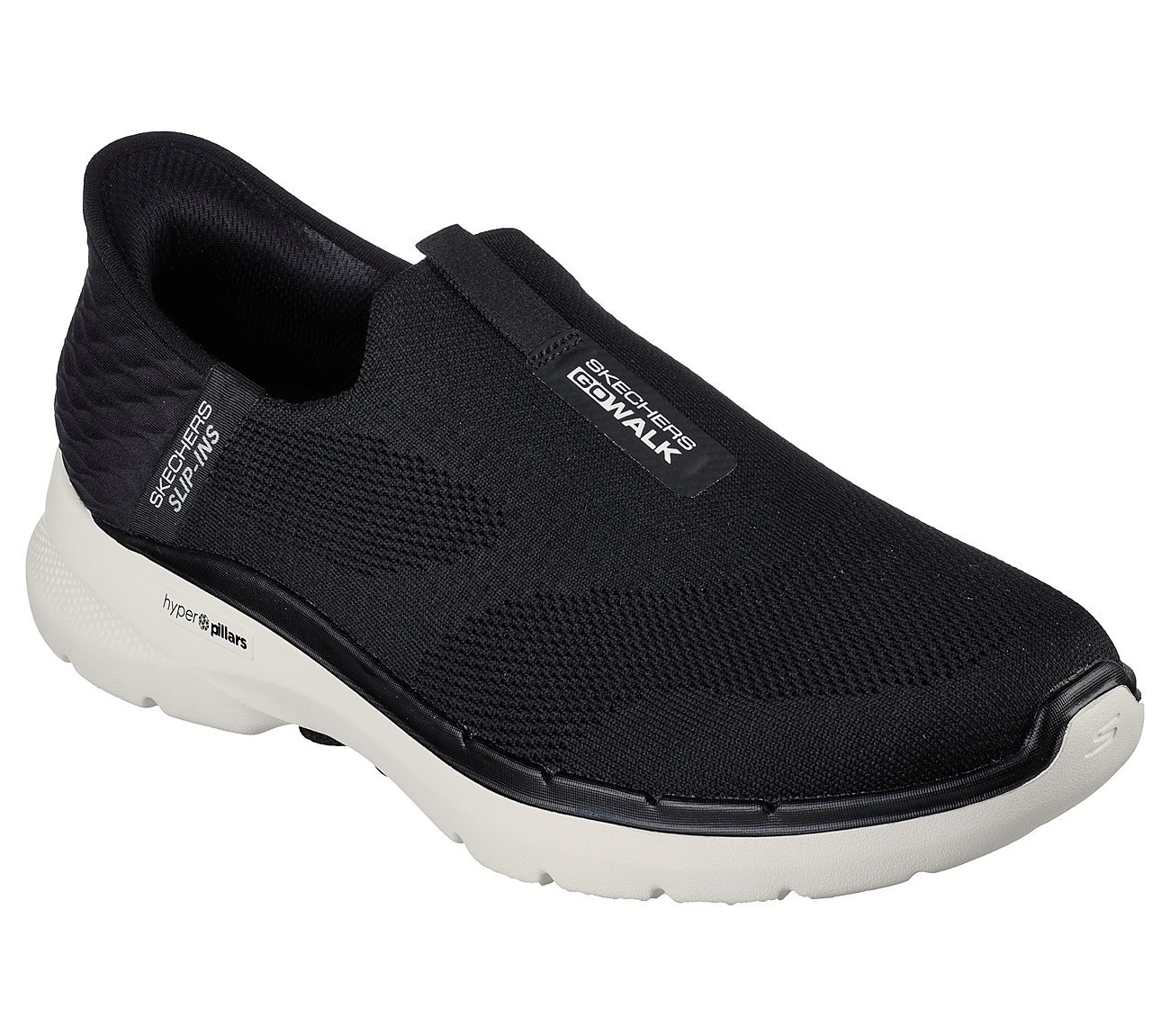 GO WALK 6 - EASY ON, BLACK Footwear Right View